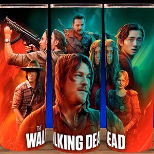 Daryl Dixon and Rick Grimes Horror Zombie Walking Dead Cup Mug Tumbler